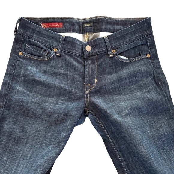 Citizens of Humanity Faye Flare Jeans Women’s 27 Dark Wash Stretch Low Waist - Picture 2 of 6